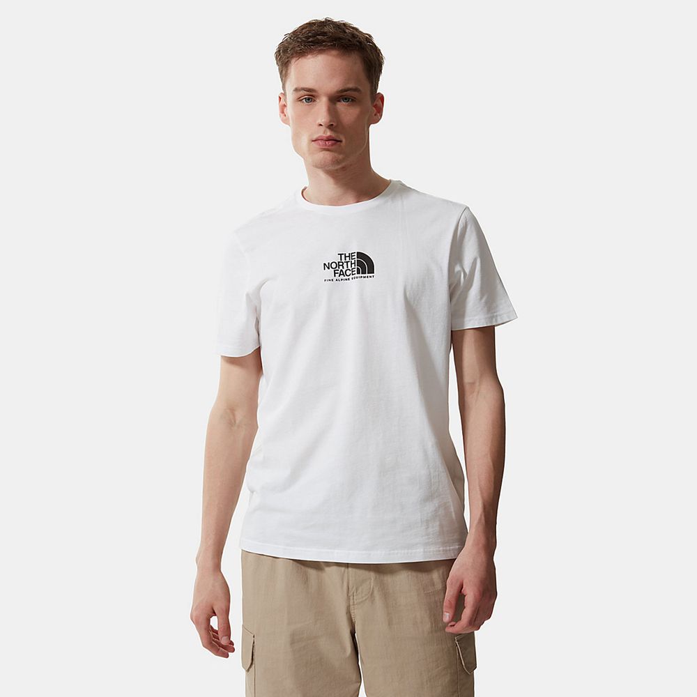 The North Face T-Shirts Mens Australia - The North Face Fine Alpine Equipment 3 White / Black (JTY-3